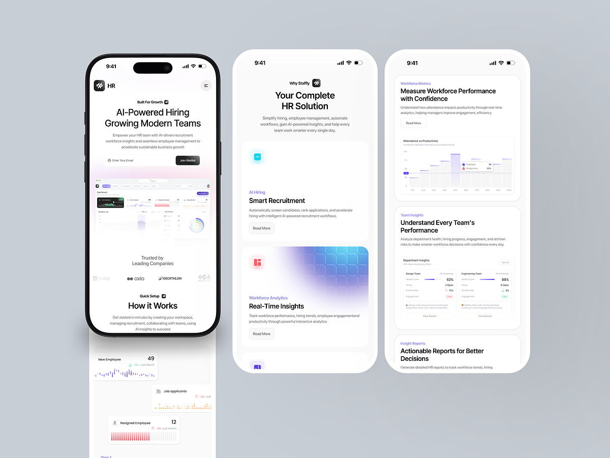 AI-Powered HR SaaS Landing Page
