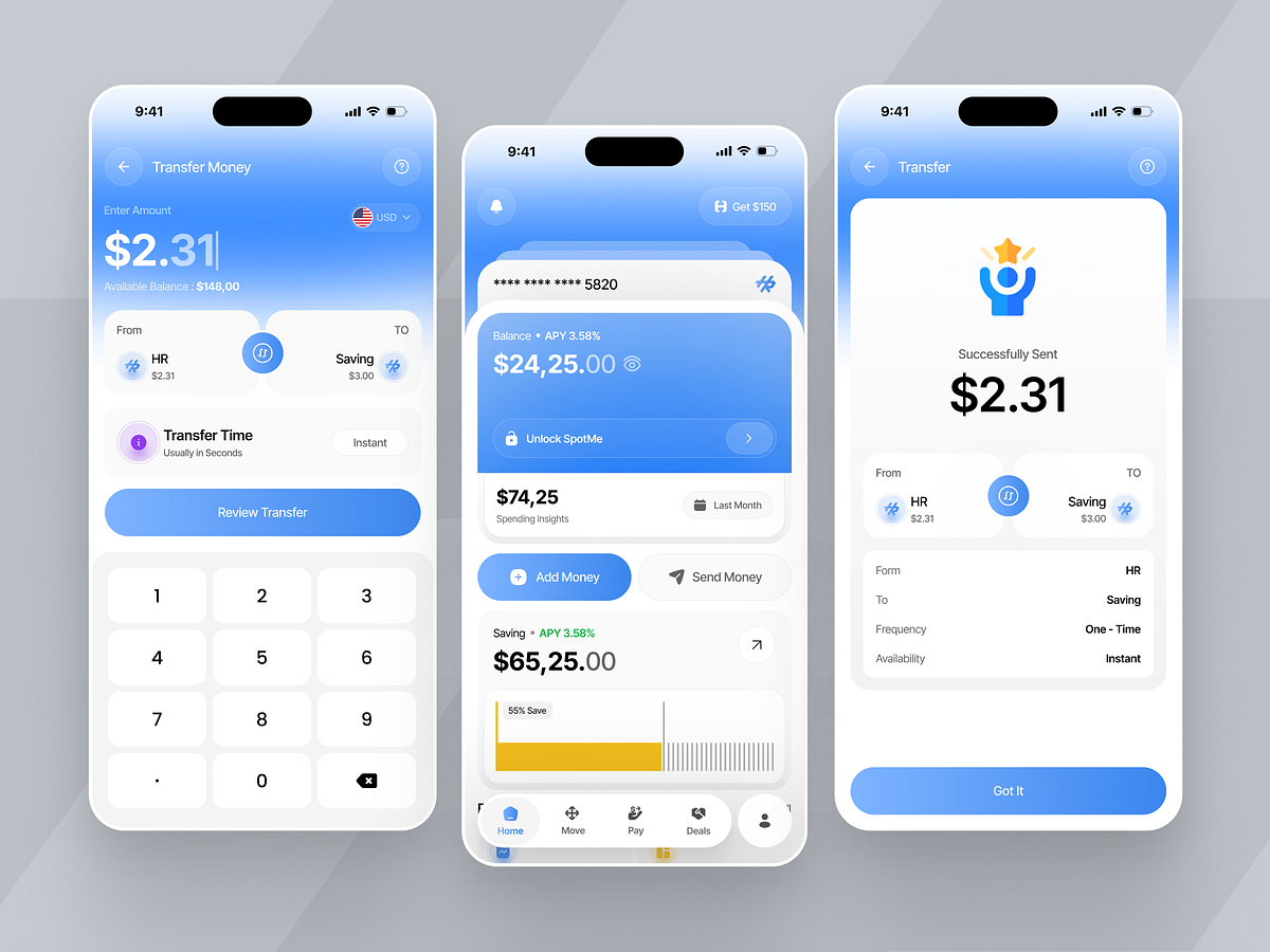Fintech Mobile Banking App Design Image 0