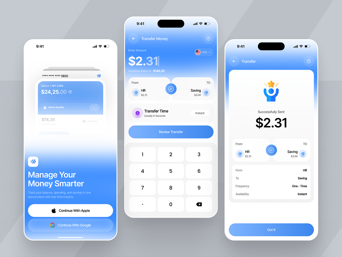 Fintech Mobile Banking App Design Image 1