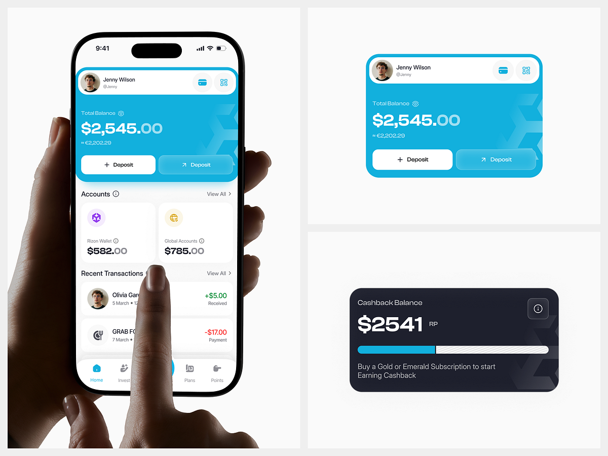 Finance Mobile Banking App UI Design