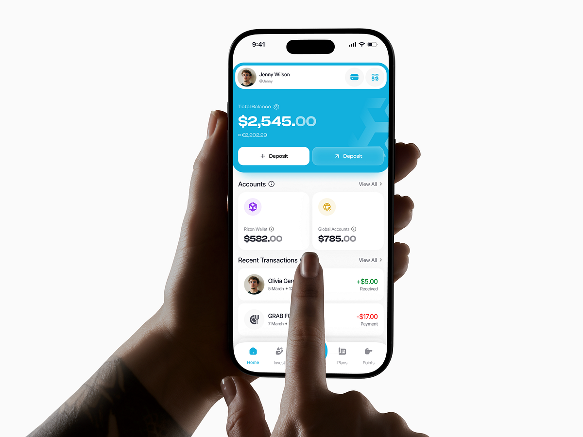 Finance Mobile Banking App UI Design Image 0