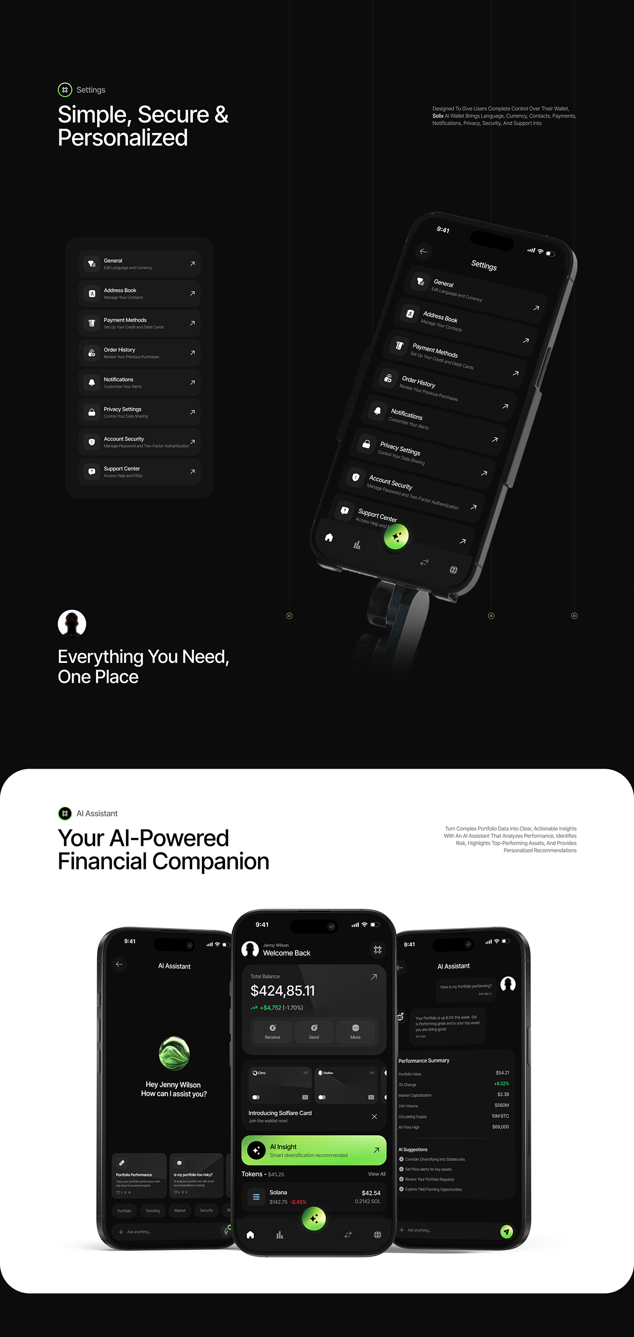 AI Wallet Mobile App | Digital Asset | UI/UX Design Image 3