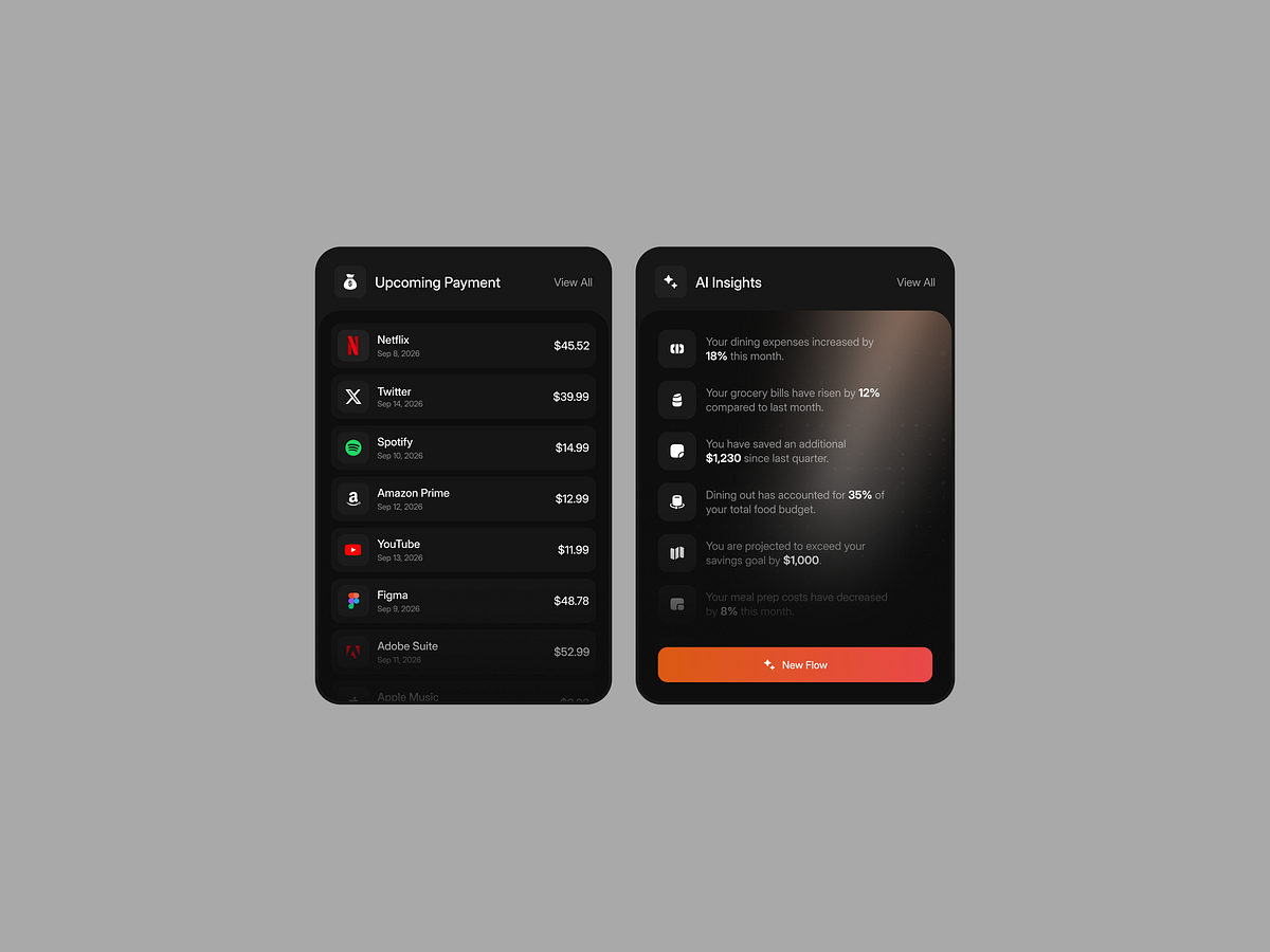 AI Finance Dashboard — Smarter Money Management | UI/UX Design Image 2