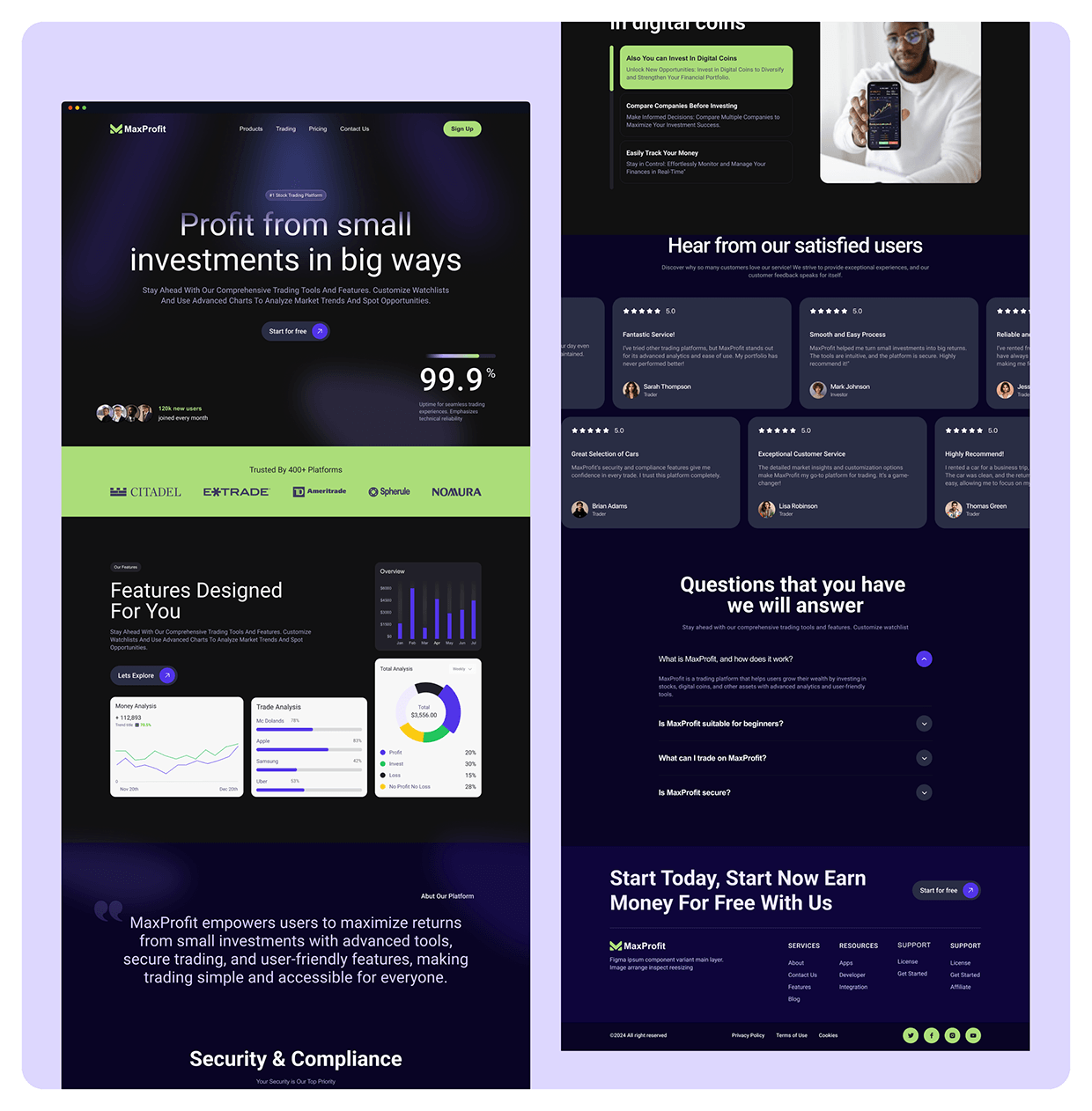 Maxprofit - Fintech | UX Design Image 0