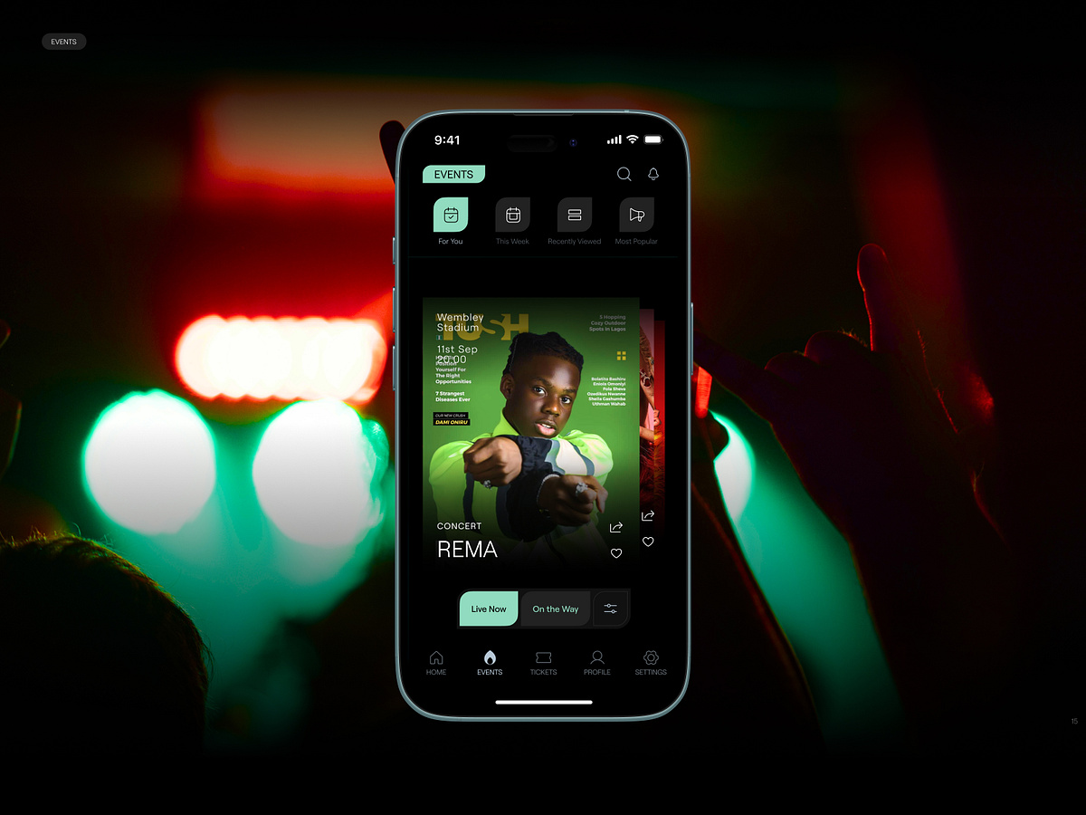 Event UX/UI Concept – Ticket Booking Aplication Design