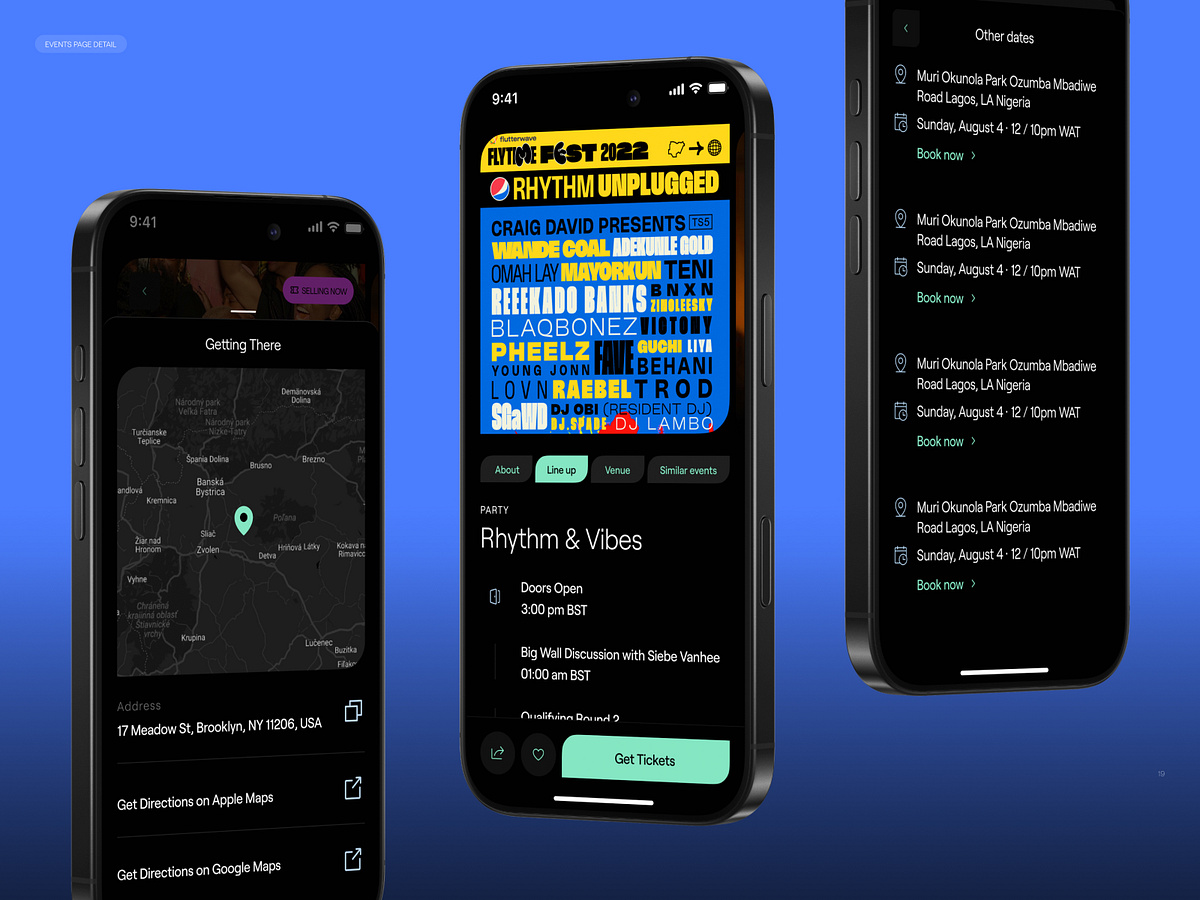 Event / Book / UX/UI Concept – Ticket Booking Application Design