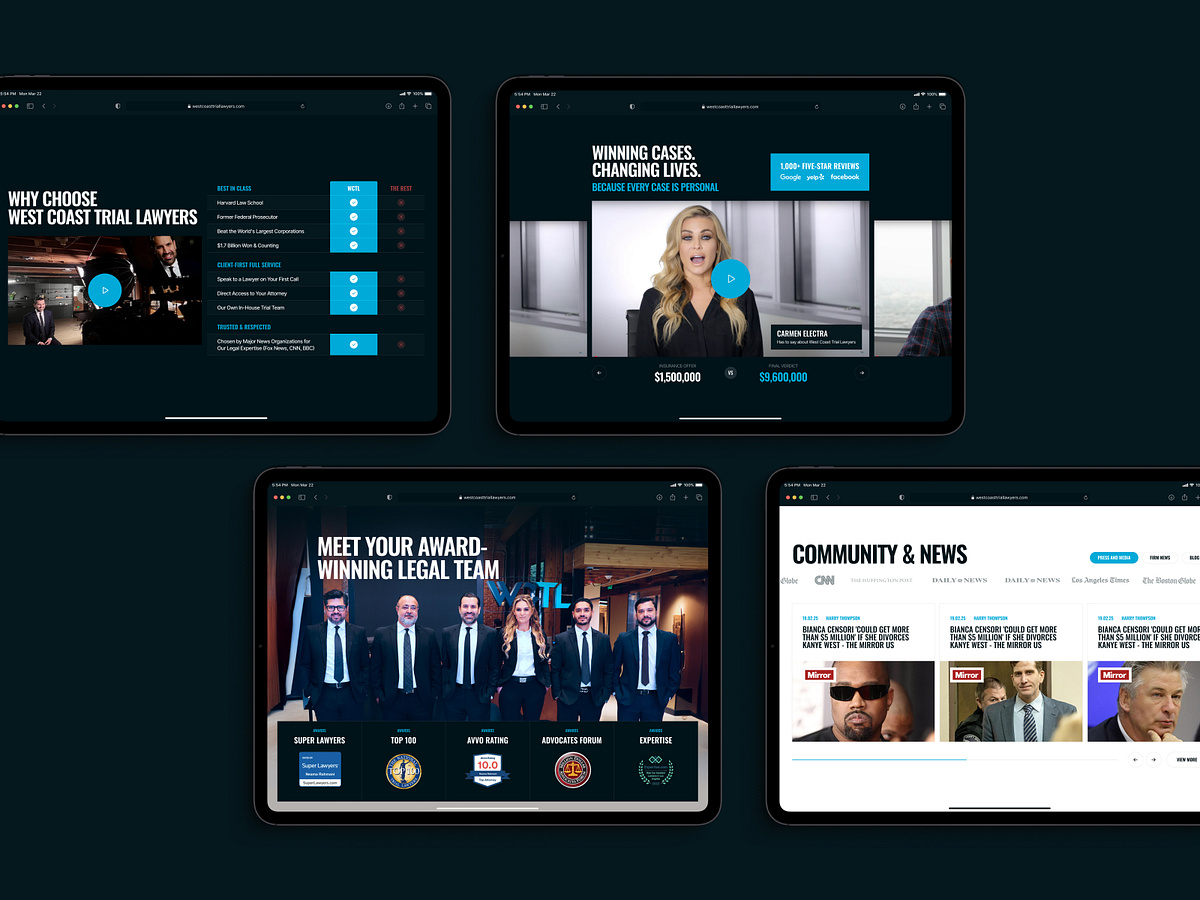 Website Redesign, UX/UI / Webdesign - Home Tablet