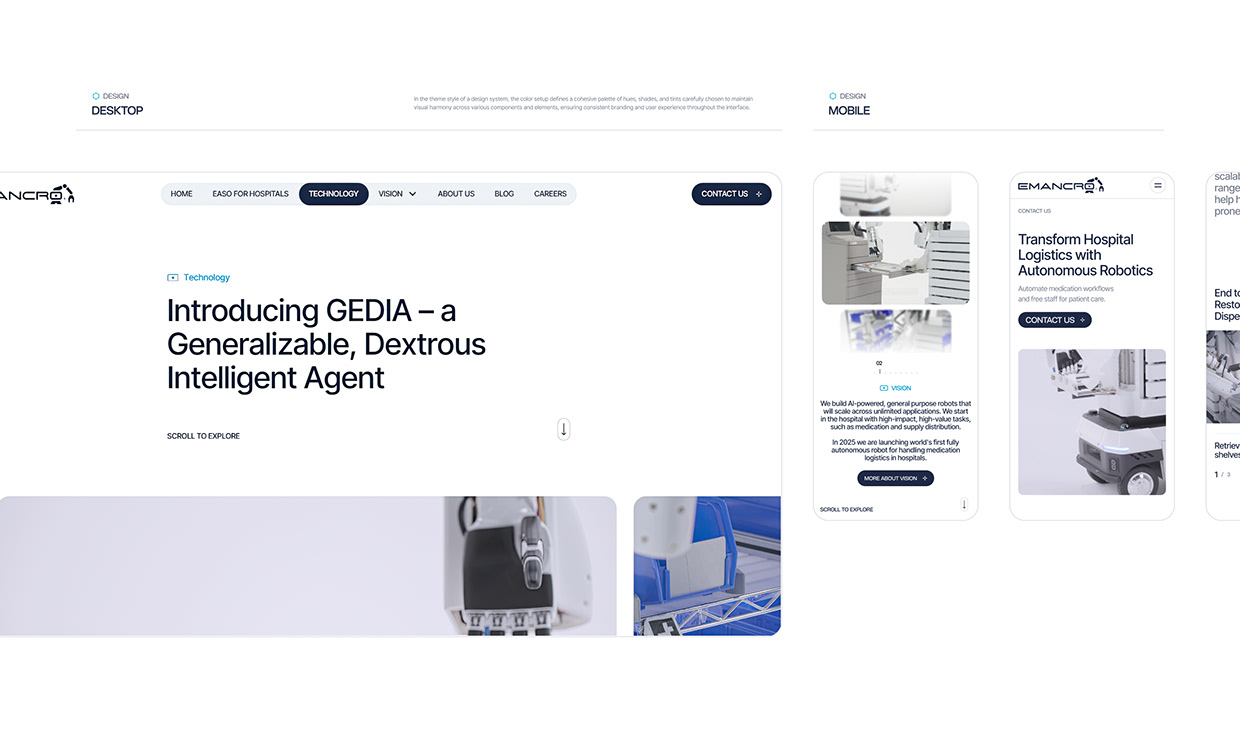 AI Robotics Website Design & Webflow | Emancro Image 5