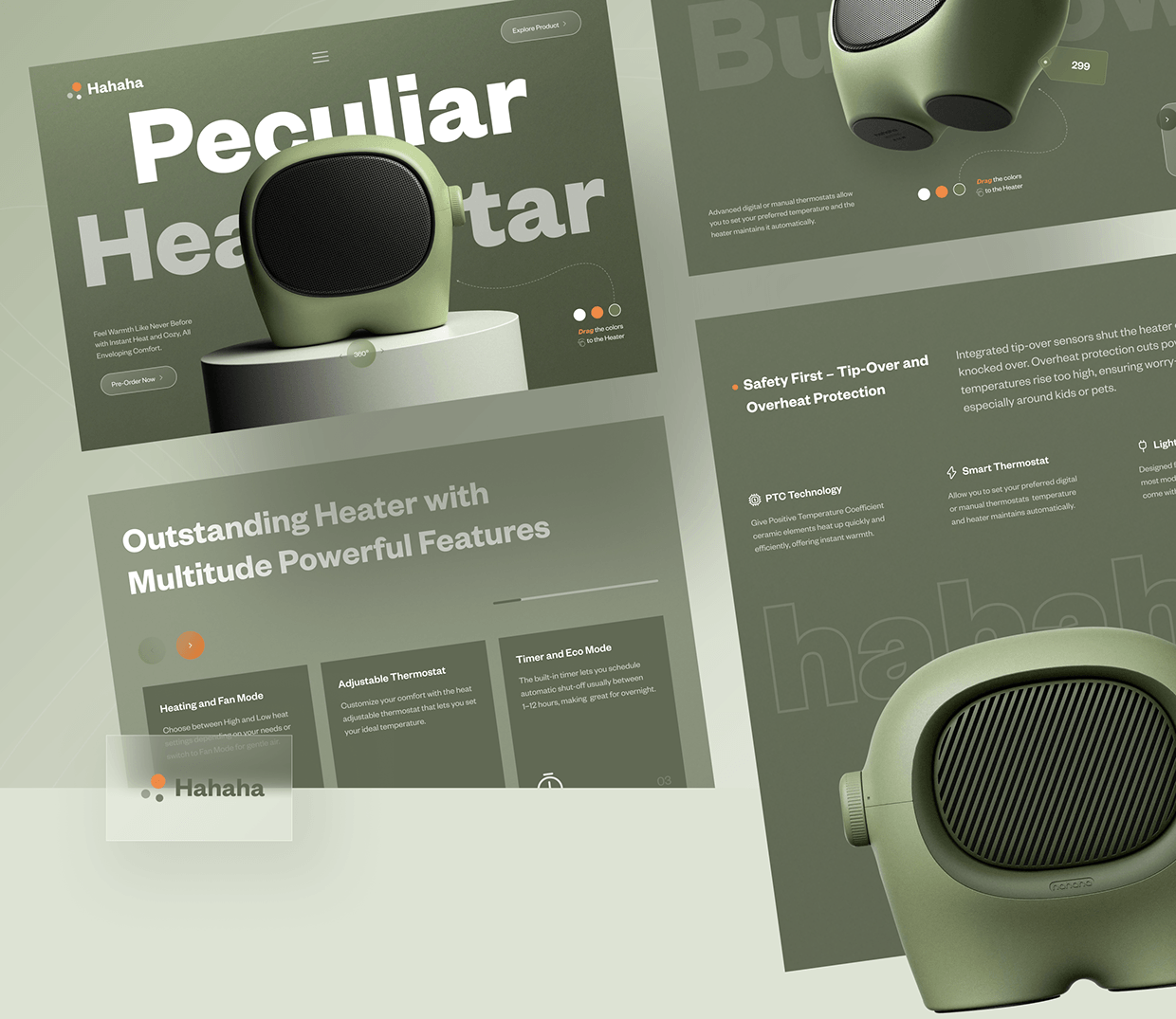 Hahaha - Home Smart Heater Website Design