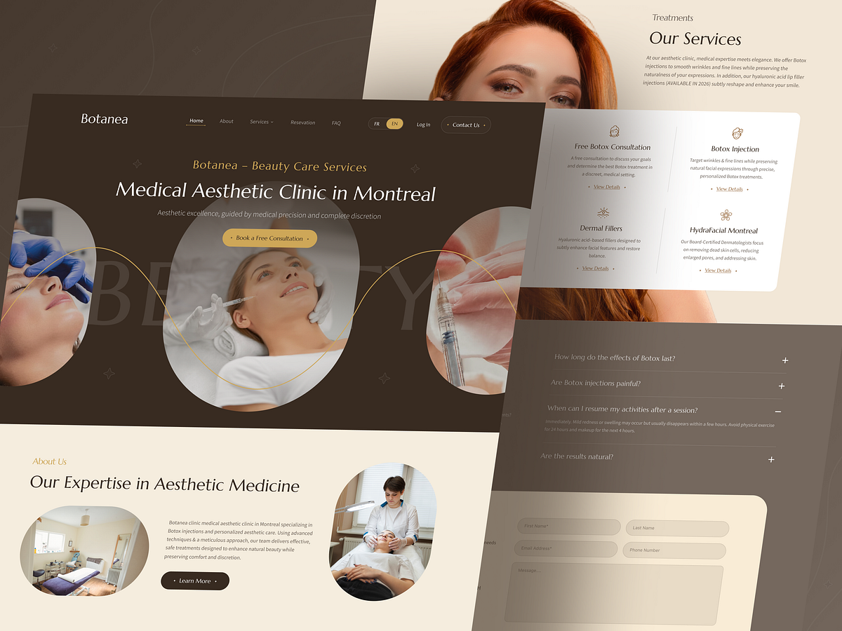 Botanea – Beauty Care Services Website Design