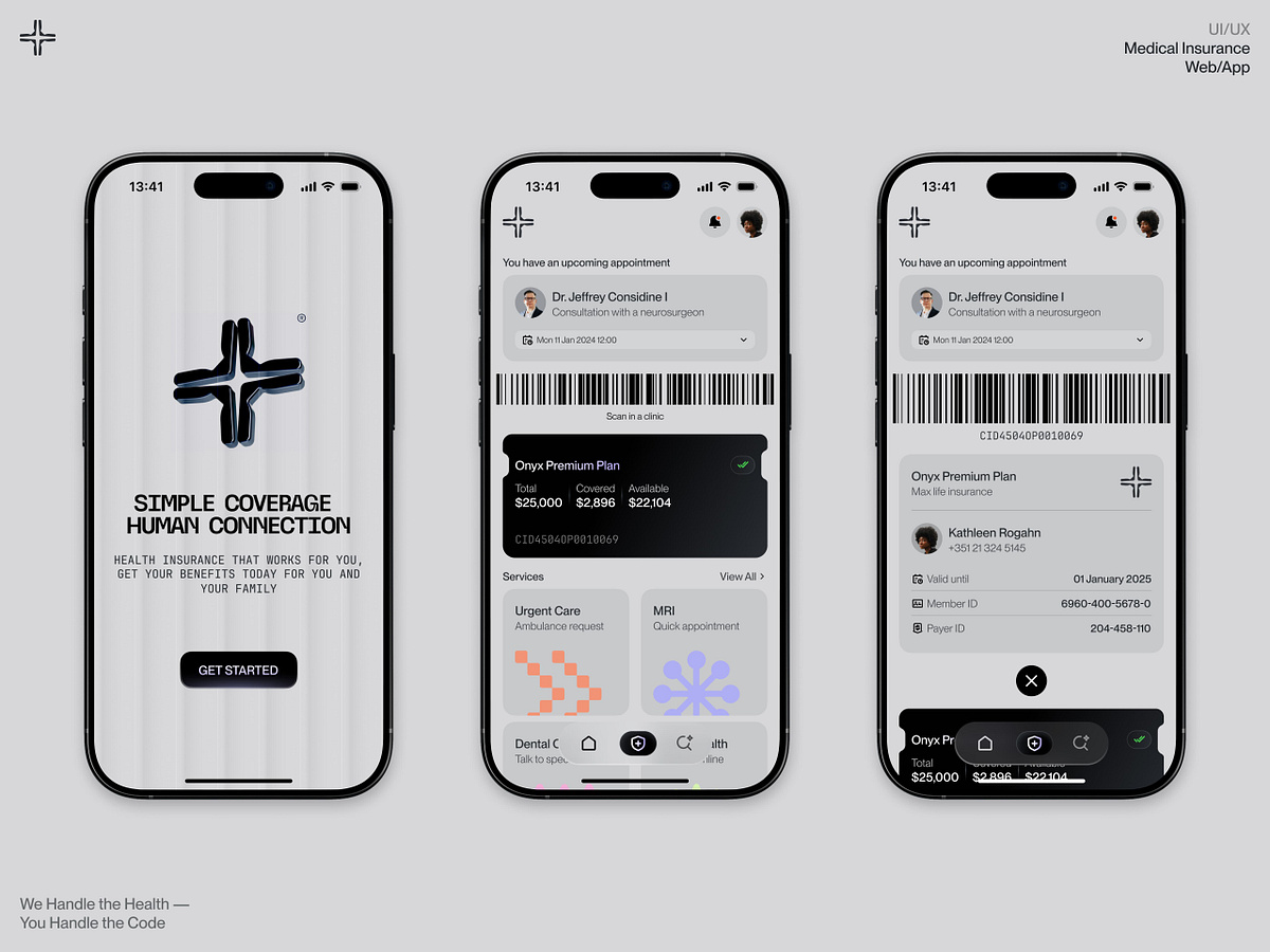Onyx — Mobile App Design for Medical Insurance