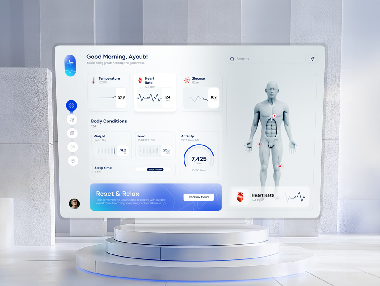 iHealth — Healthcare Tracker App Design
