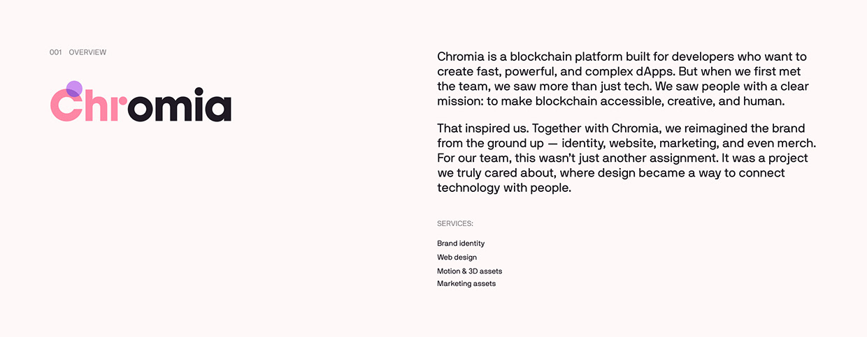 Chromia — Blockchain Identity, UX/UI & Marketing Design Image 0