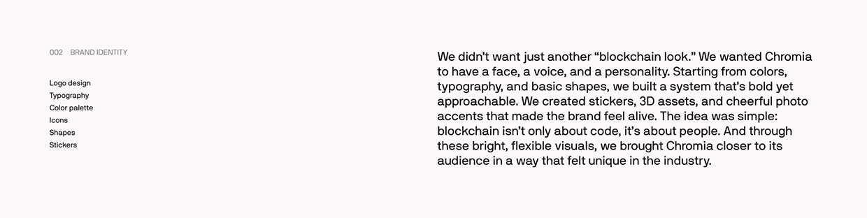 Chromia — Blockchain Identity, UX/UI & Marketing Design Image 2