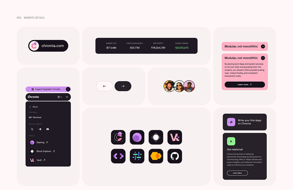 Chromia — Blockchain Identity, UX/UI & Marketing Design Image 8