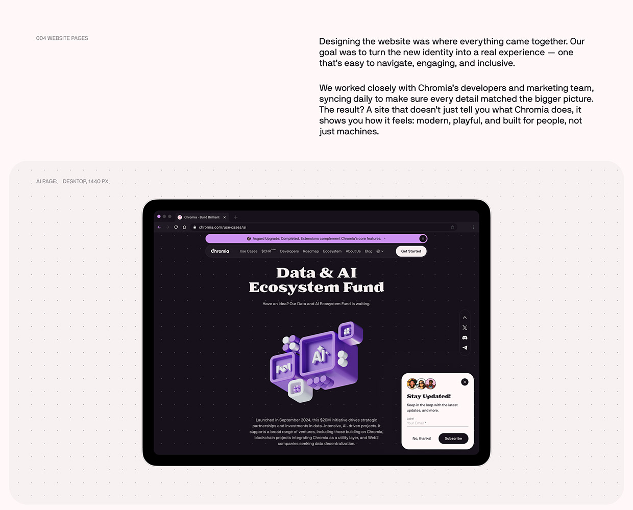 Chromia — Blockchain Identity, UX/UI & Marketing Design Image 9