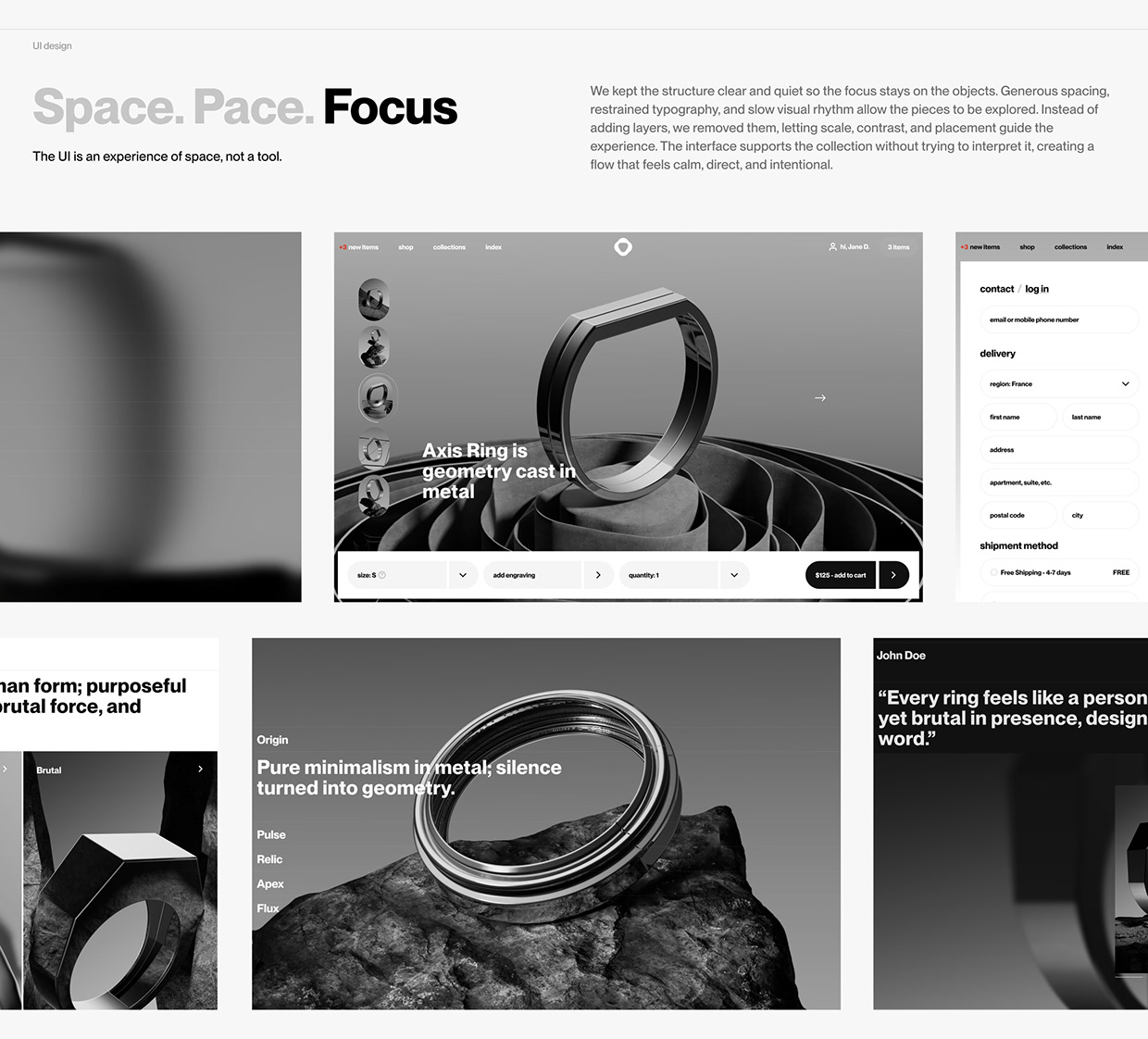 Vault925 — UI, 3D & Branding Design for Jewelry Store Image 8
