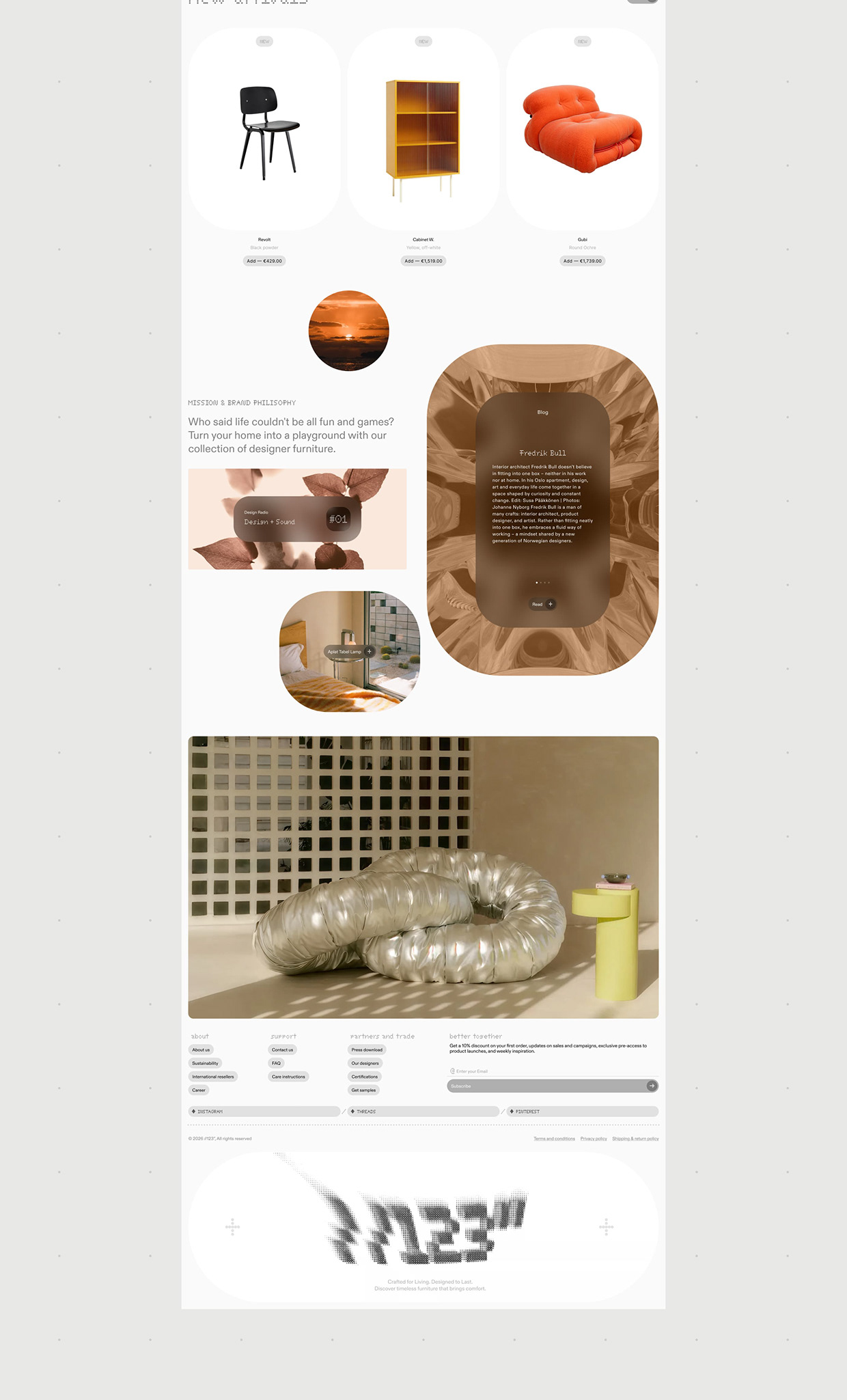 //123" — Furniture E-commerce UX/UI & Branding Design Image 3