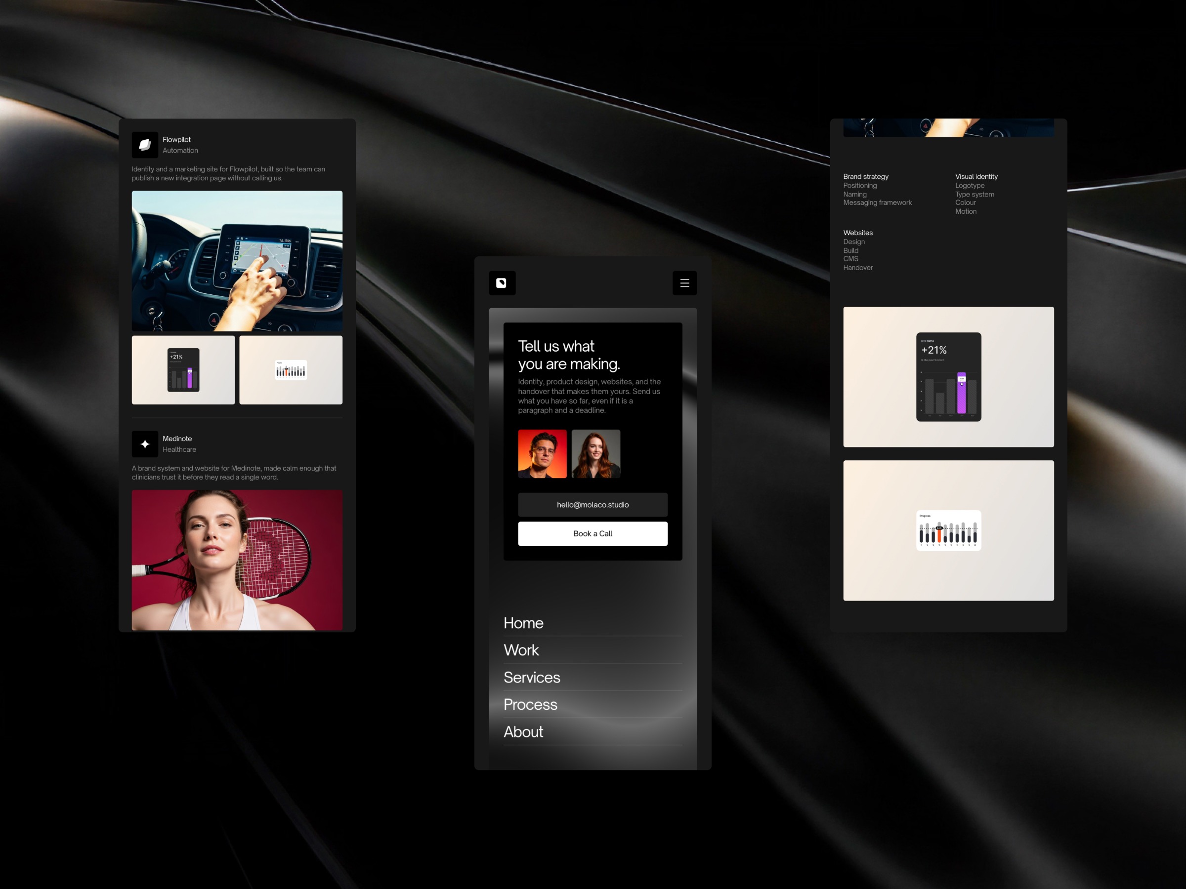 Molaco: Free Design Studio Portfolio Template for Framer Image 2