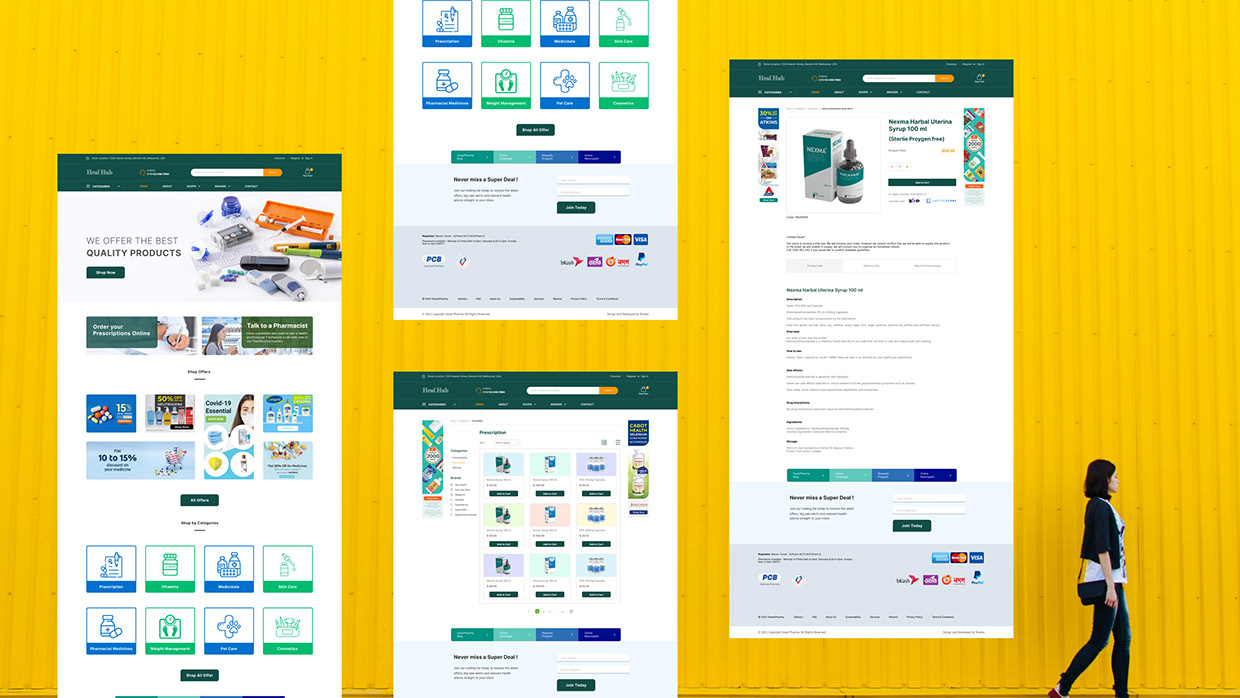 HealHub – Modern Pharmacy eCommerce Website UI Design Image 5