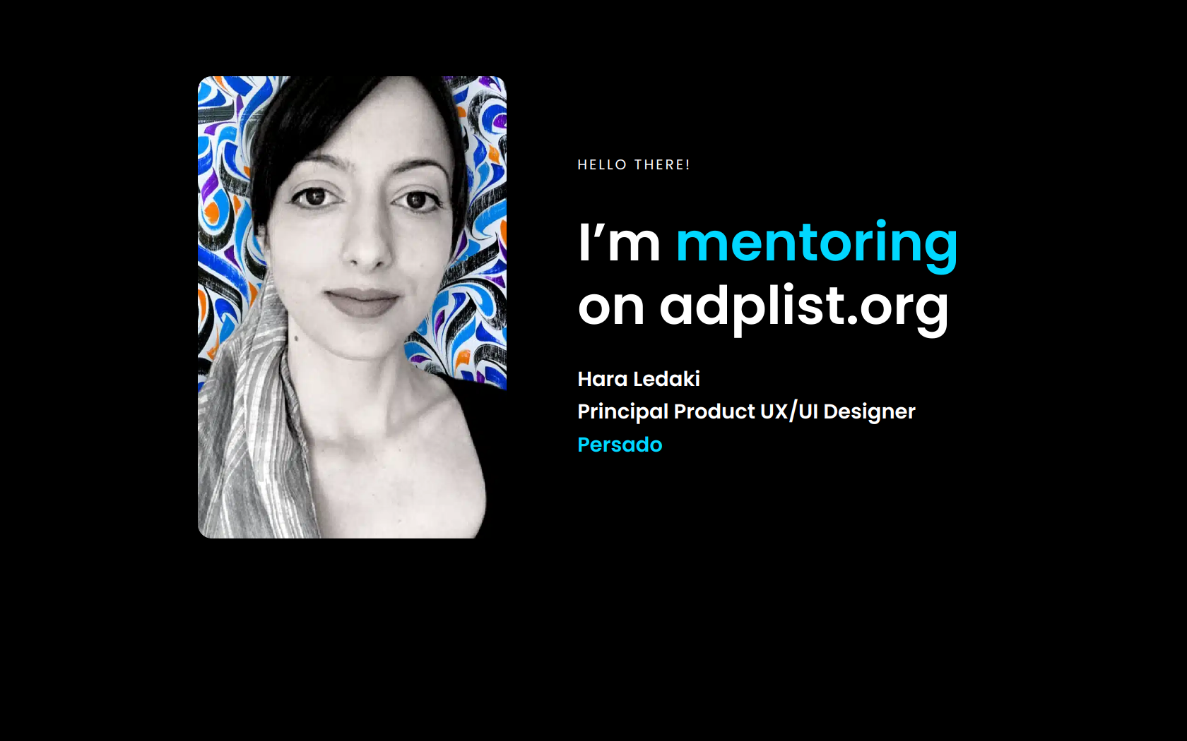 ADPList Learn from the world's best mentors: Hara Ledaki