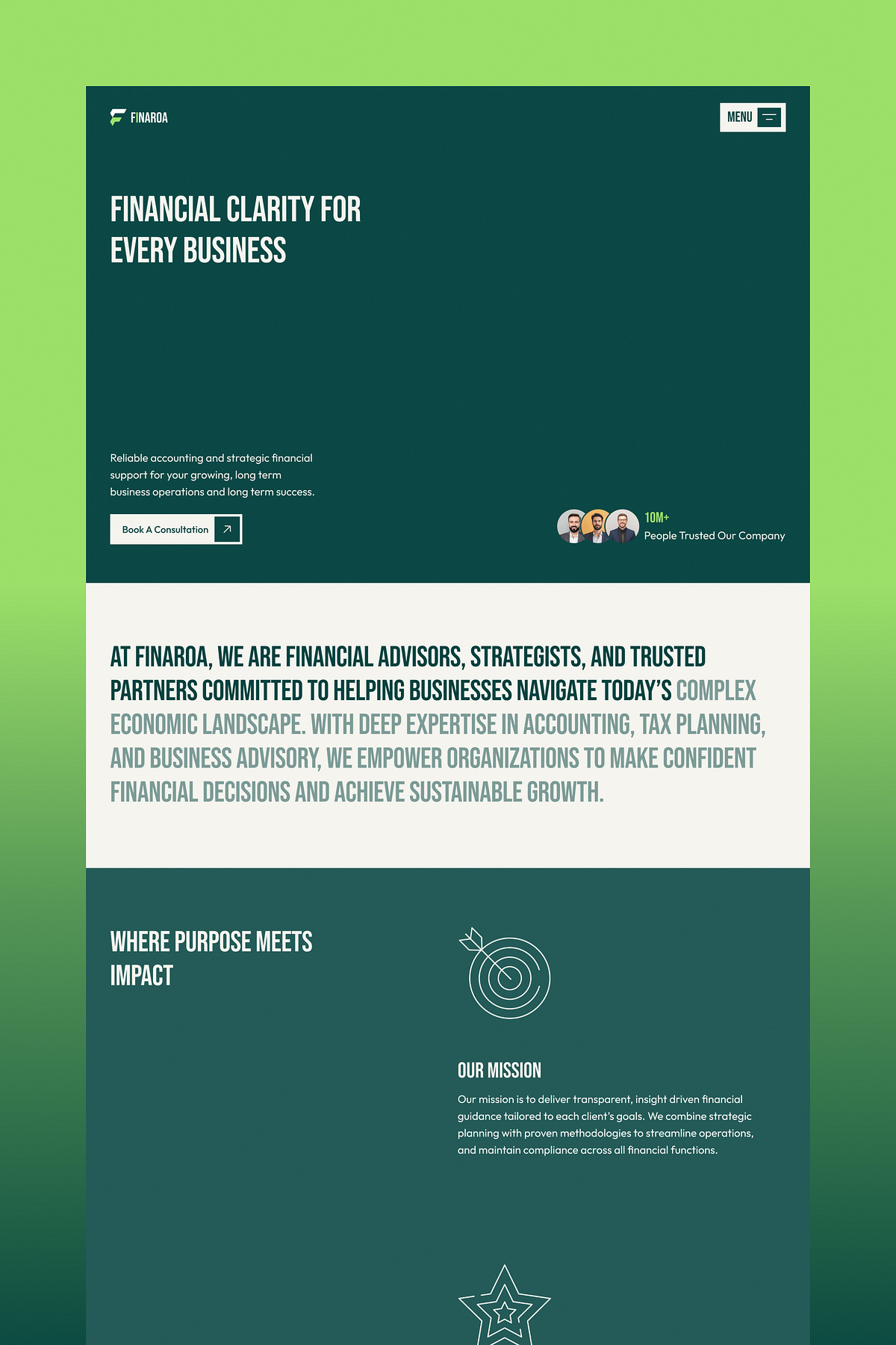 Finaroa — Finance & Consulting Website Image 0