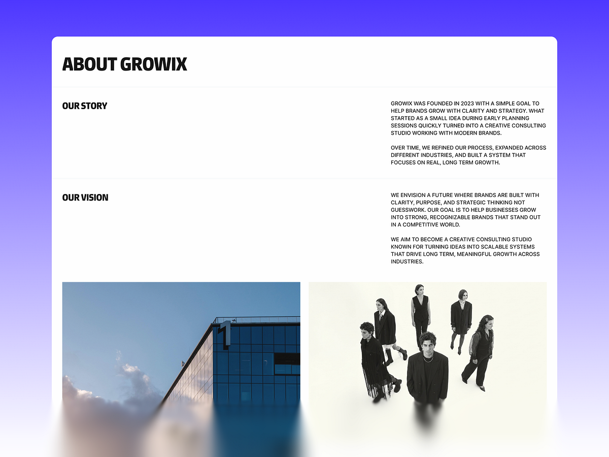 GrowiX — Digital Creative Agency Website
