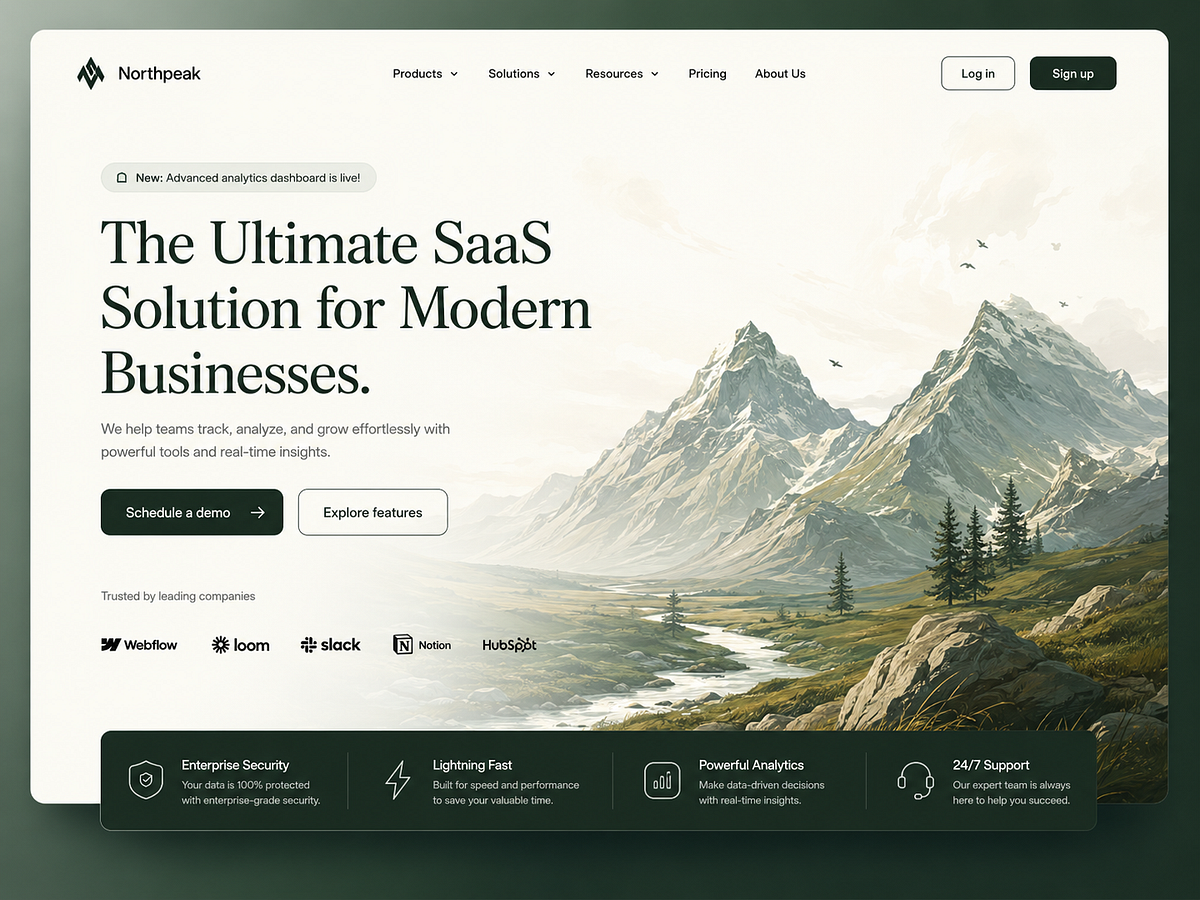 Clean B2B Website Concept