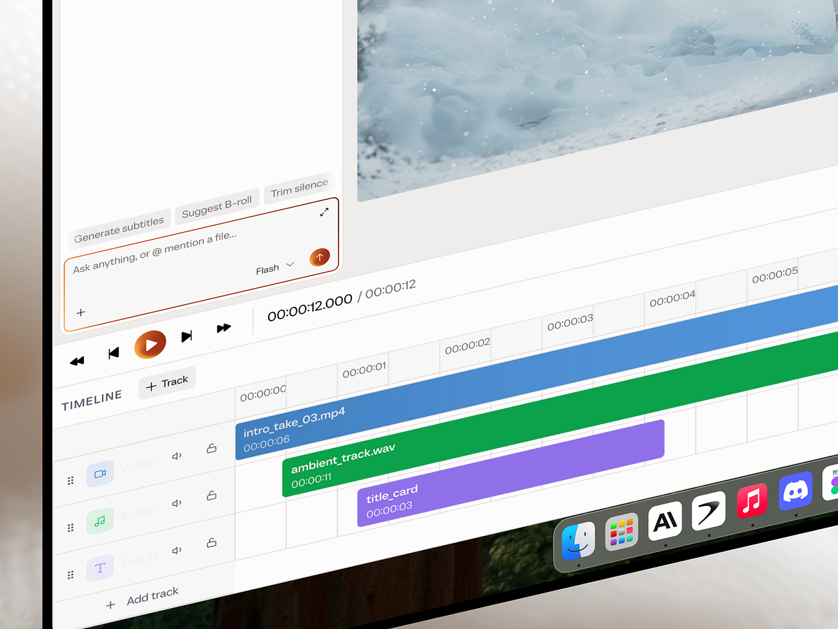 Directr - AI Video Editor Dashboard UI/UX Design | SaaS Web App Image 3