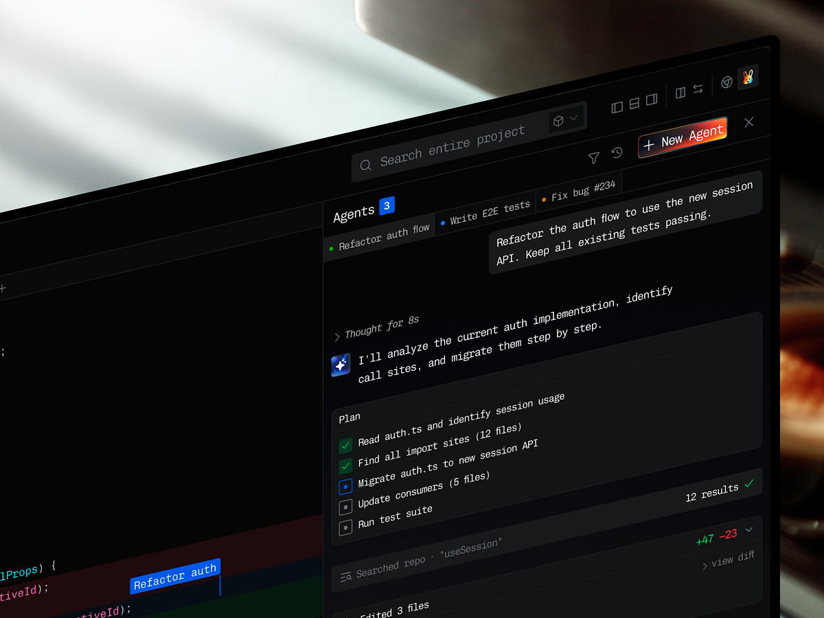 Kern - Agentic IDE & AI Code Editor UI/UX Design | Dev Tool OPS Image 2