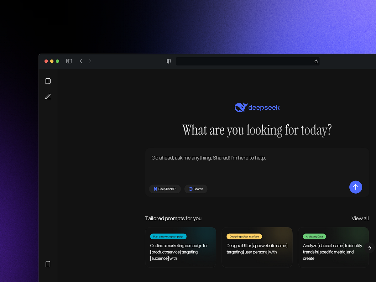 DeepSeek UI Re-Design Concept