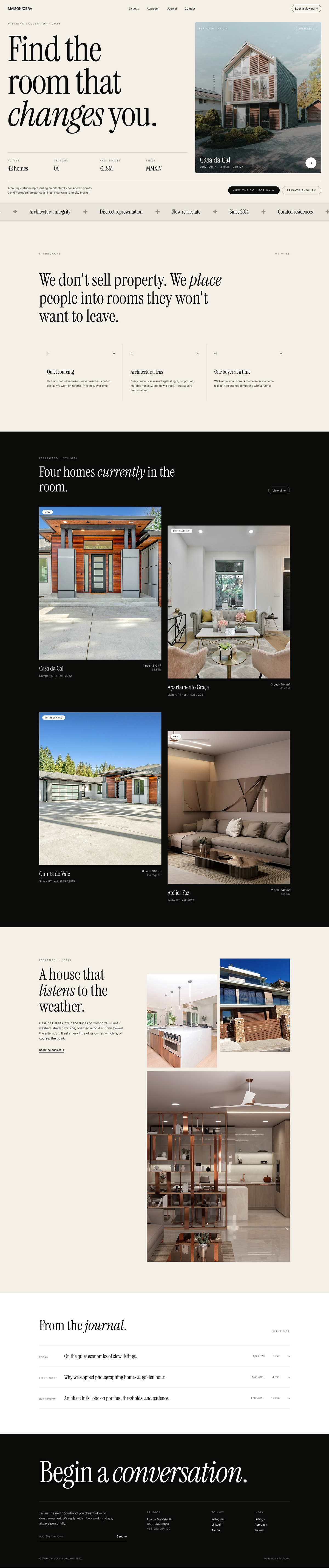 MAISON/OBRA — Home-finding website Image 0