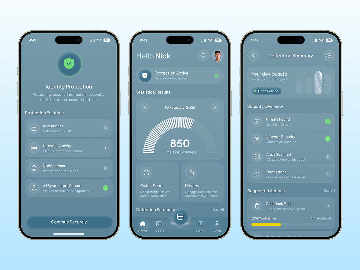 Cybersecurity Mobile App UI Image 0