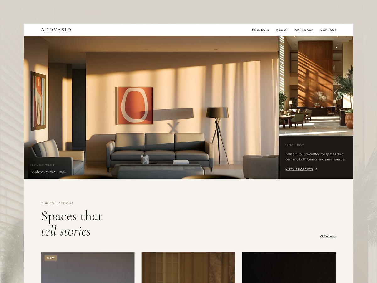 Luxury Interior Website — UI/UX Design