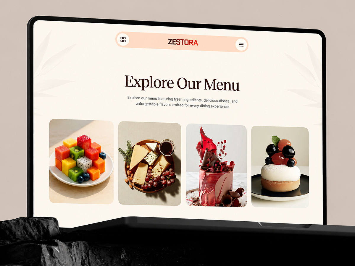 Restaurant Menu — Landing Page Exploration