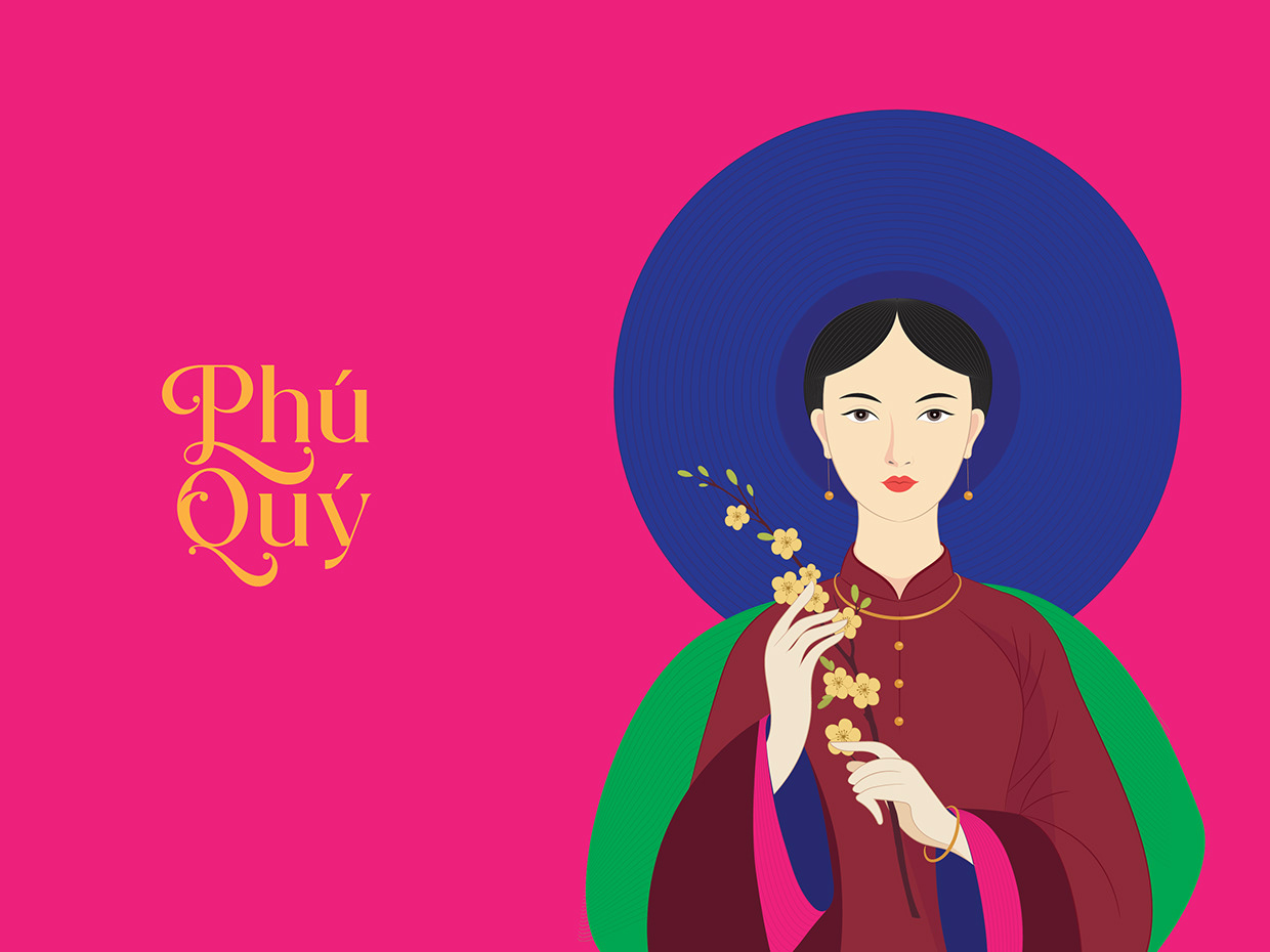 PHÚ QUÝ – CÁT TƯỜNG | Premium Red Envelope Design Image 2