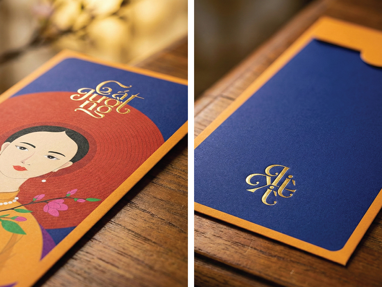 PHÚ QUÝ – CÁT TƯỜNG | Premium Red Envelope Design Image 4