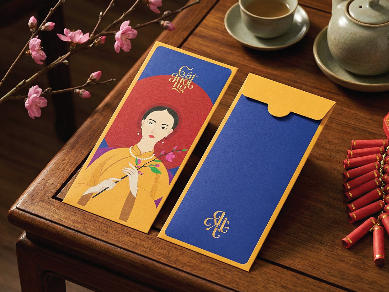 PHÚ QUÝ – CÁT TƯỜNG | Premium Red Envelope Design Image 5