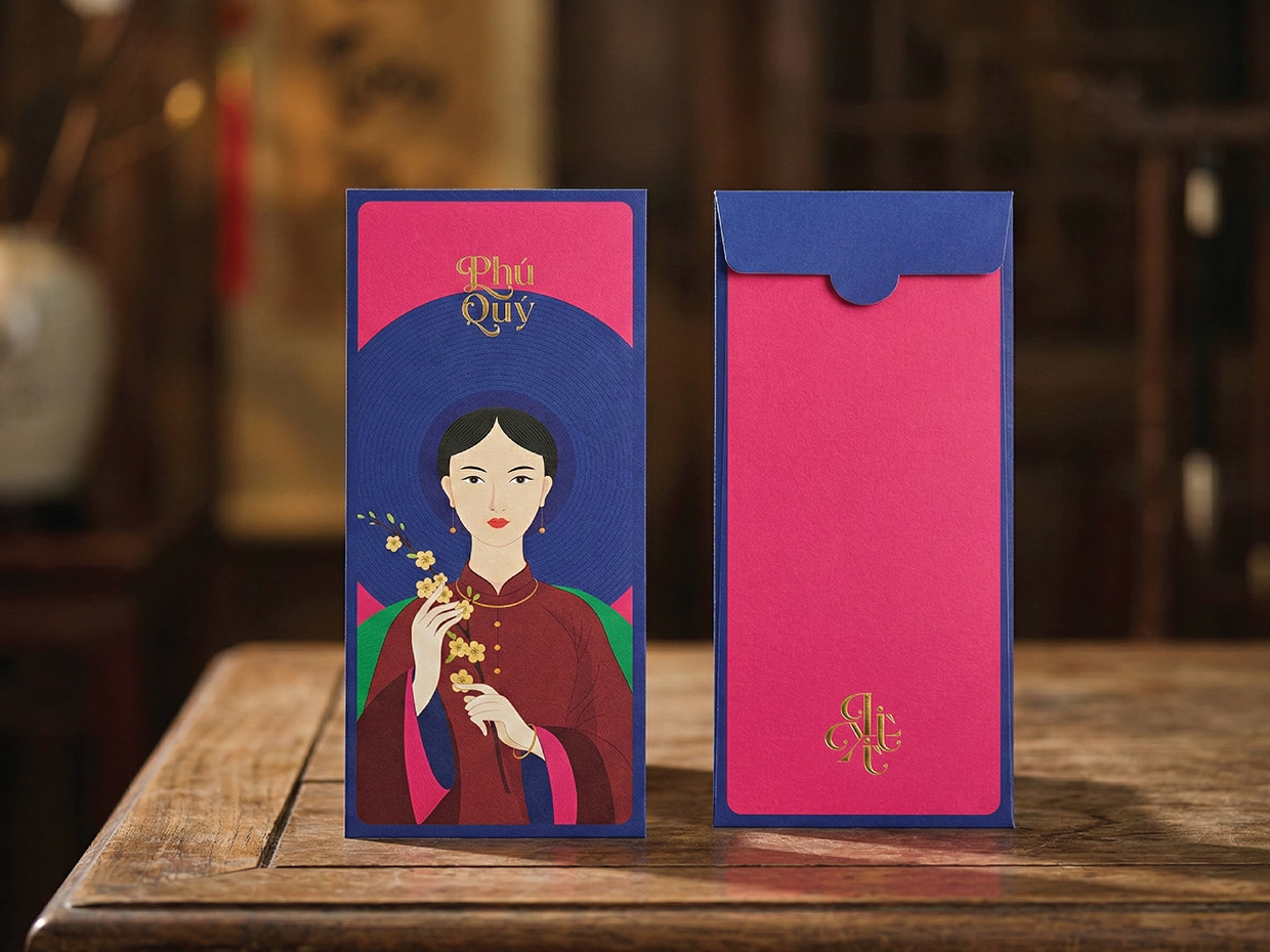 PHÚ QUÝ – CÁT TƯỜNG | Premium Red Envelope Design Image 8