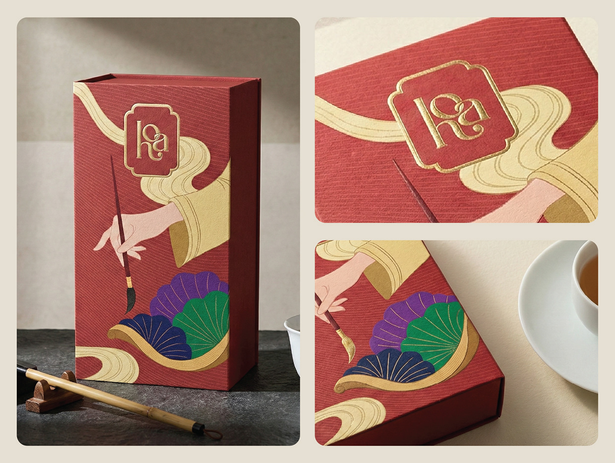 The Celestial Four Arts: Premium Tea Packaging Image 1