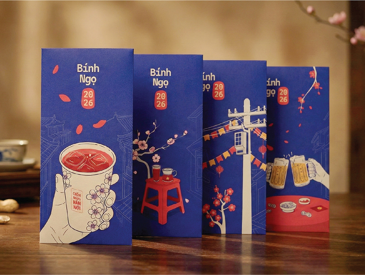 Hanoi Street Culture - Tet 2026 Red Envelope