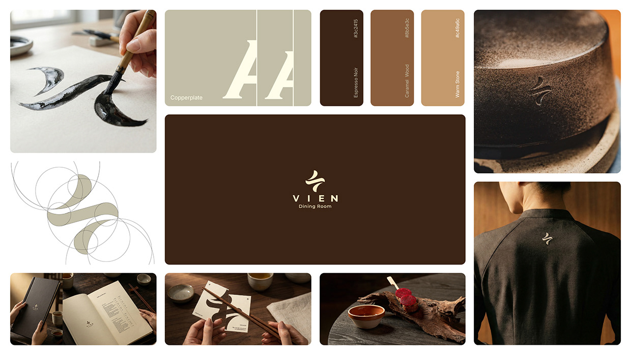 VIÊN — Fine Dining Restaurant Brand Identity Image 3