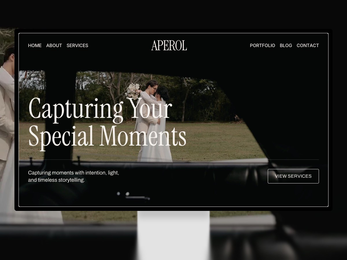 Aperol - Wedding Photography Website Template for Framer