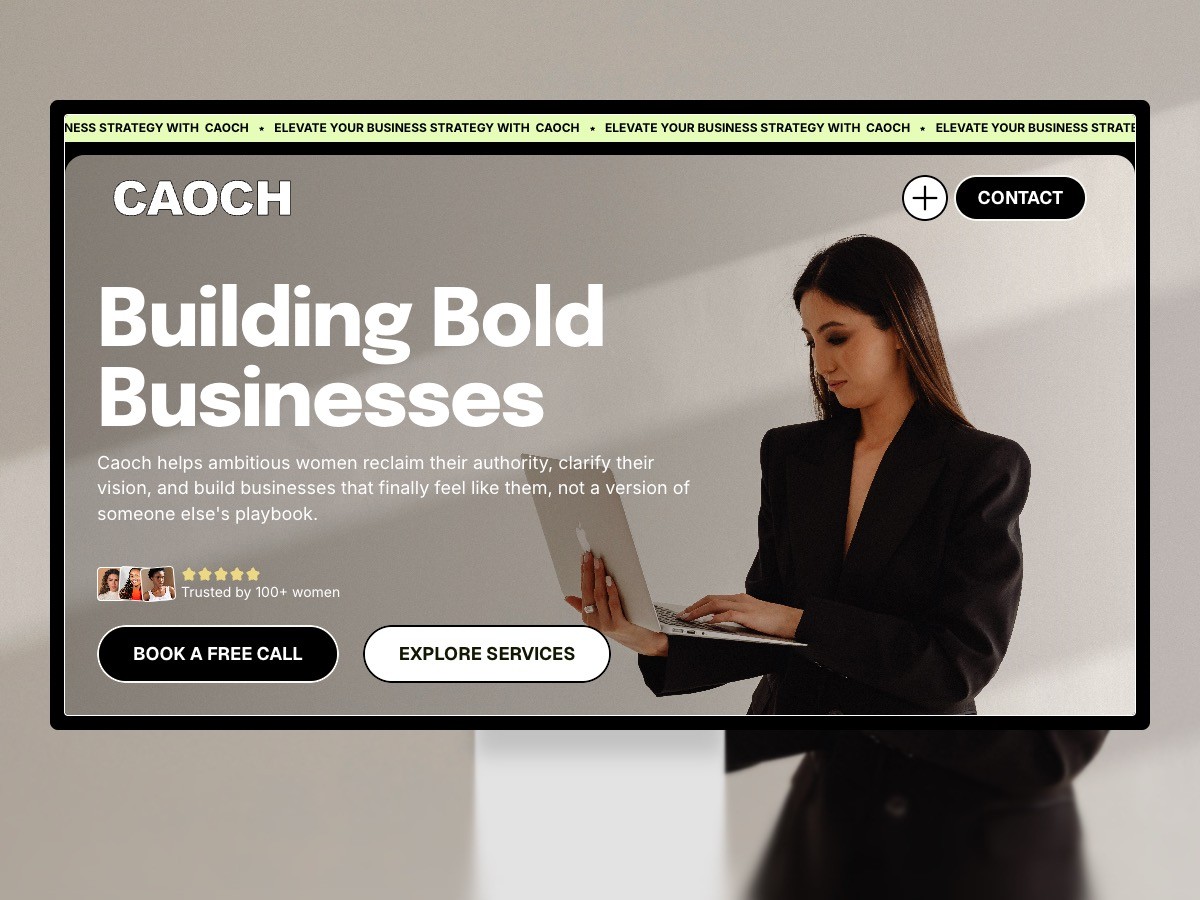 Caoch - Business Coaching & Consulting Website Template for Framer