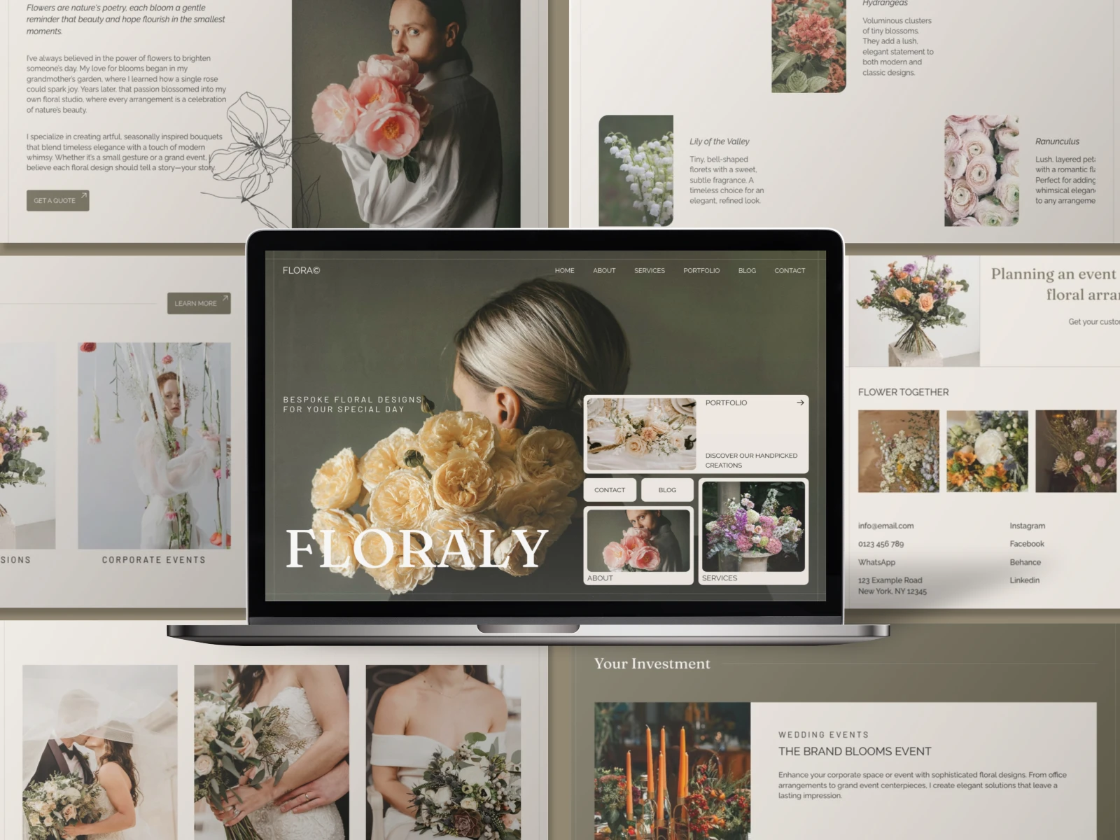 Floraly - Florist & Photographer Website Template for Framer