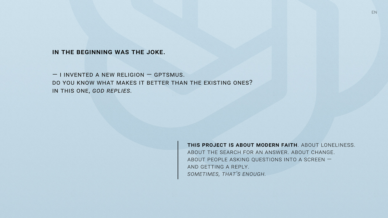 GPTSMUS a religion where god replies Image 1