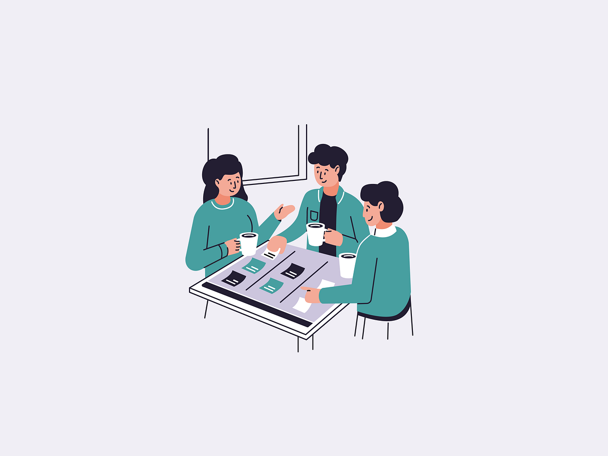 Brainstorming Flat Illustrations