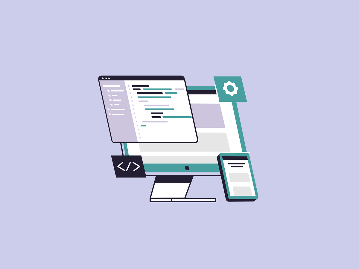 Debugging Process Flat illustrations
