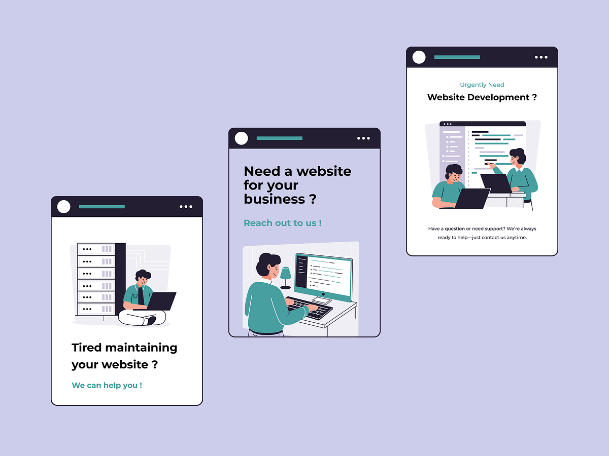 Development Services Flat Illustrations