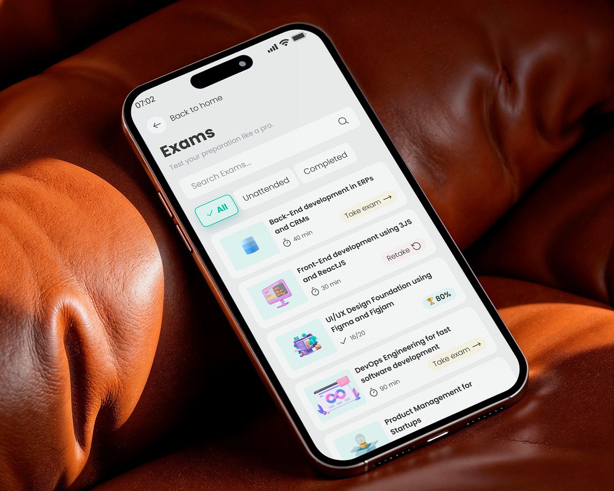 Exam Preparation App Design